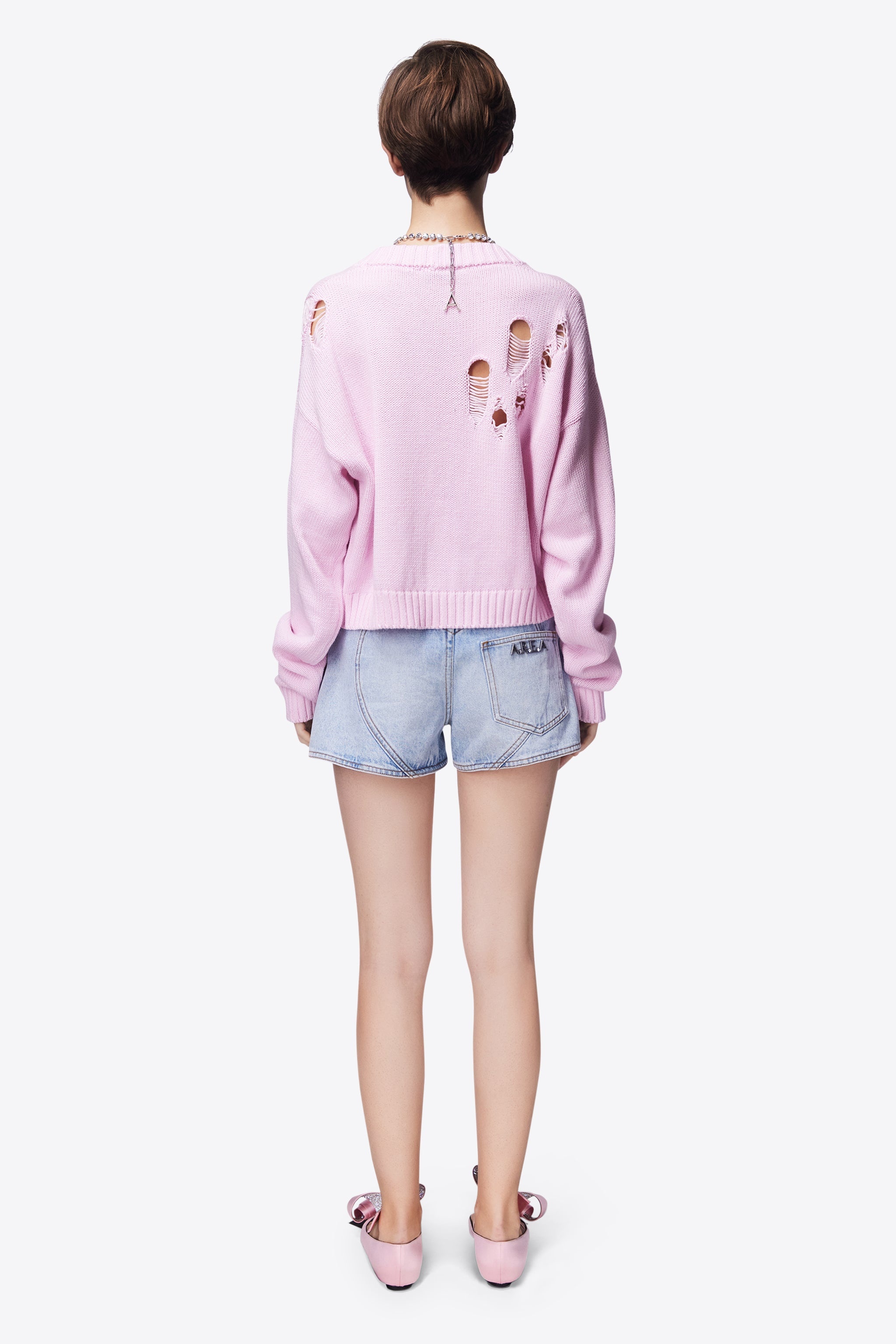 FLOWER SLIT SHORT - 4