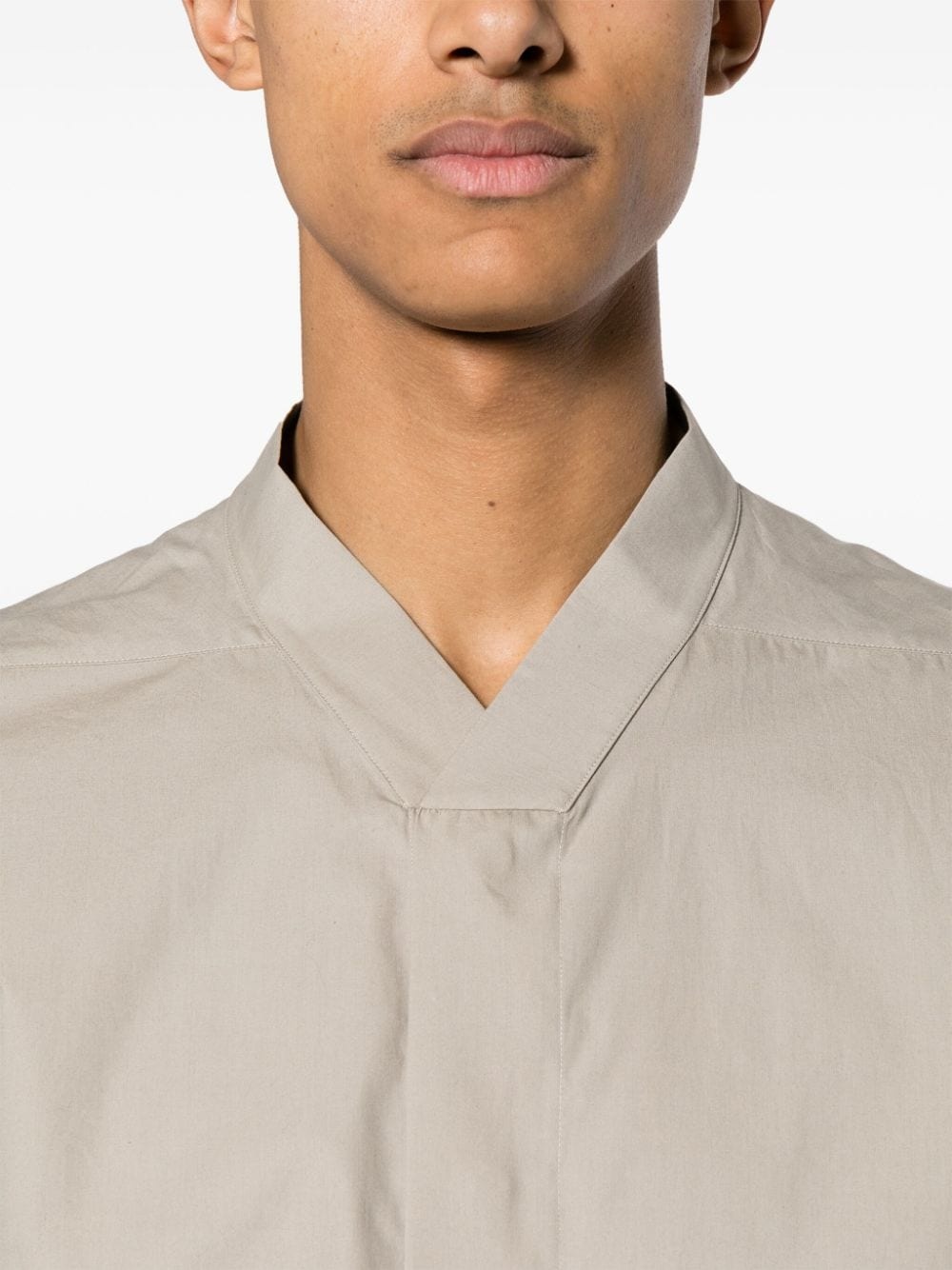 V-neck organic cotton shirt - 5