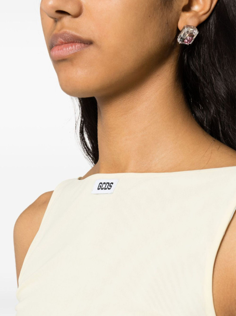 logo-patch layered mesh top 5