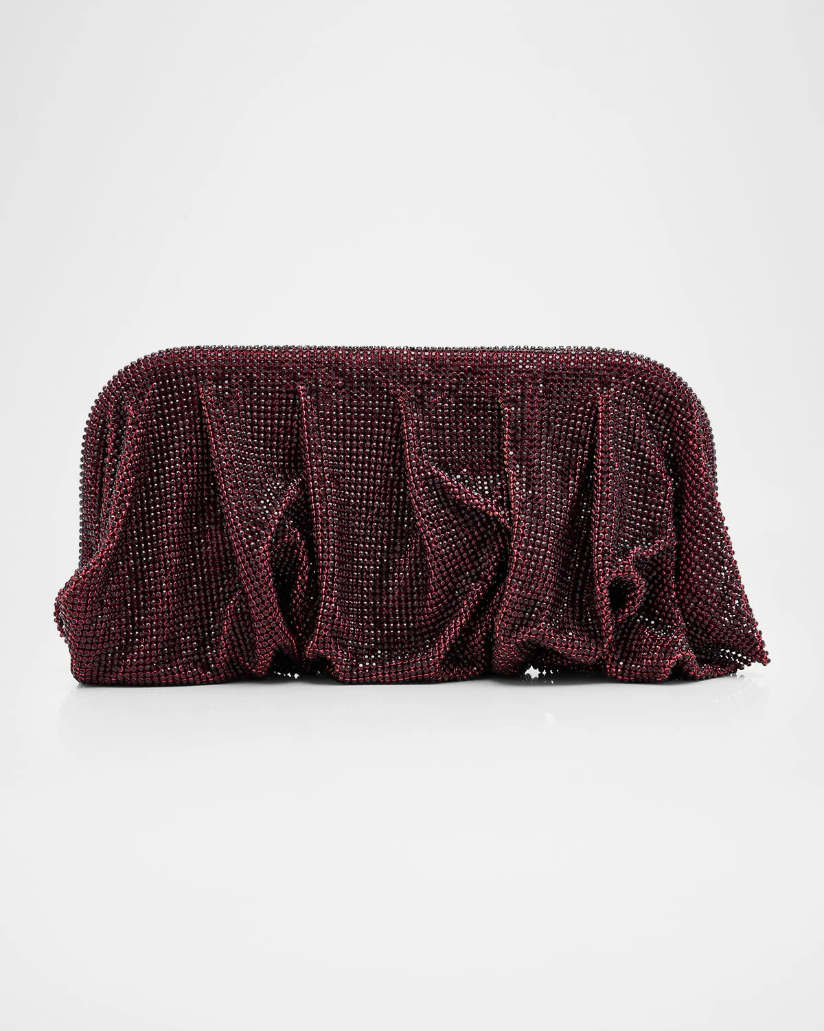 Venus La Grande Pleated Crystal Mesh Clutch Bag - 1