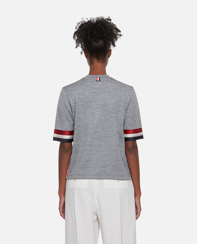 Thom Browne T-shirt with RWB detail outlook