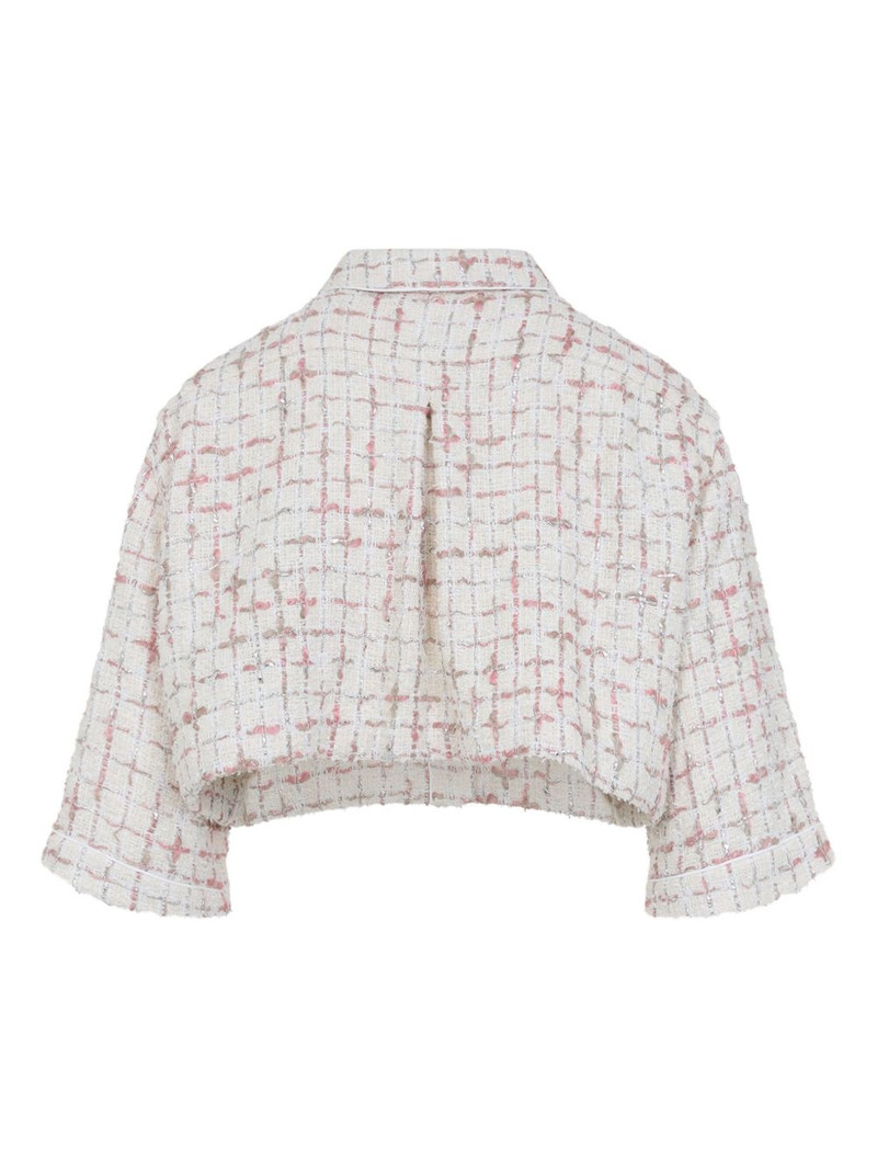 GIAMBATTISTA VALLI silk cropped shirt outlook