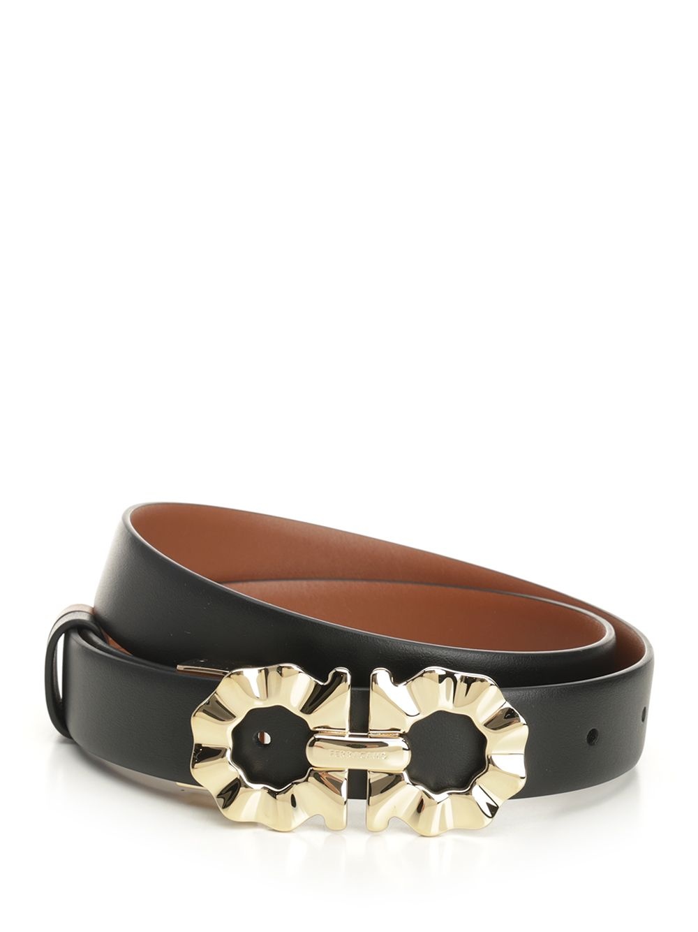Flower Gancino Reversible And Adjustable Belt 2,5cm Belts Black - 1