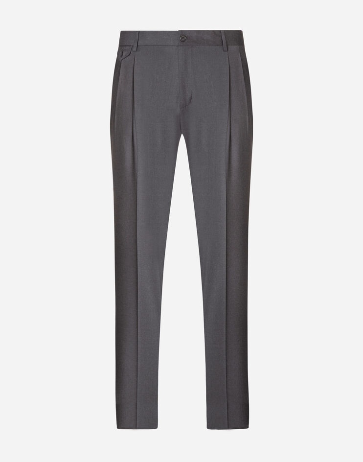 Stretch wool pants with darts - 3