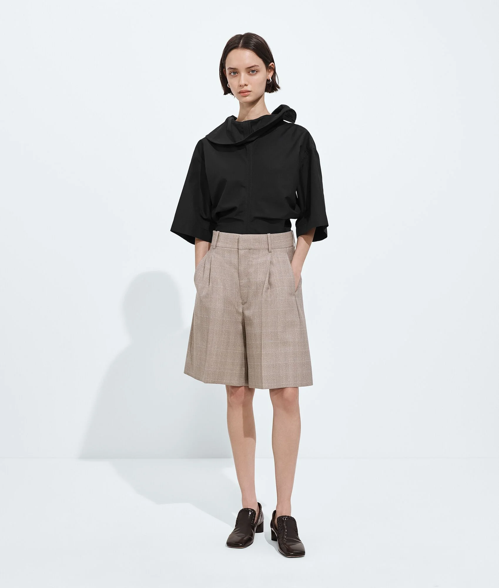Prince Of Wales Wool Shorts - 1