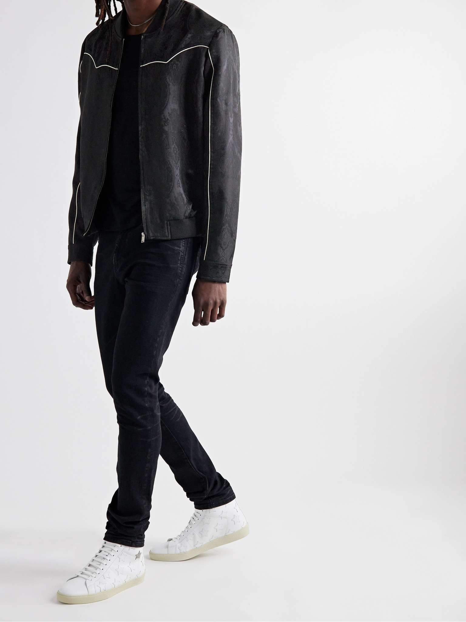 Satin-Jacquard Bomber Jacket - 3