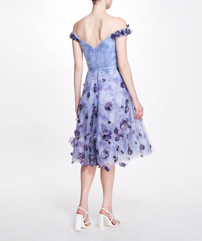 FLORAL SWEETHEART COCKTAIL MIDI DRESS 3
