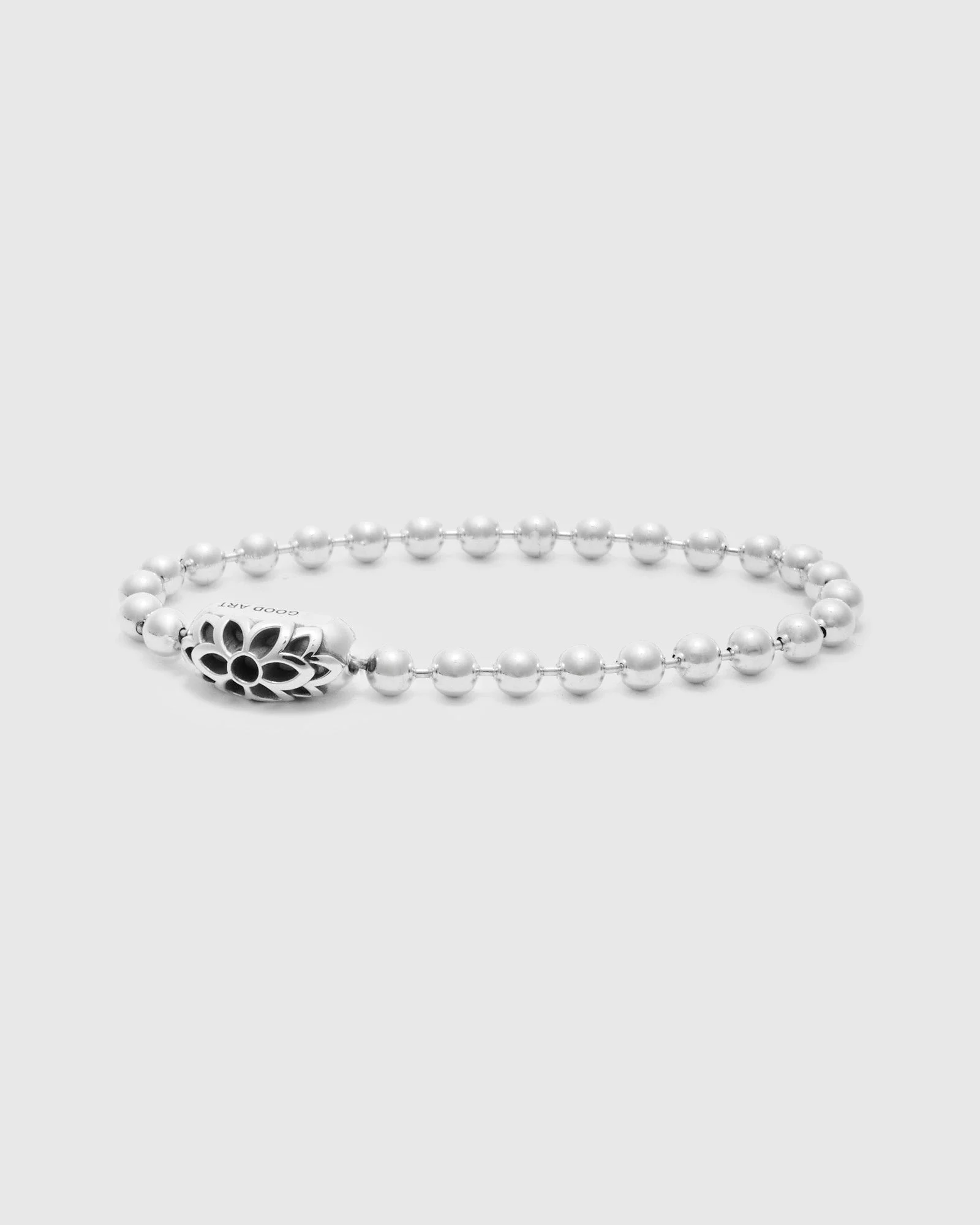 Triple Cutout Poplock Bracelet Size B in Sterling Silver - 1