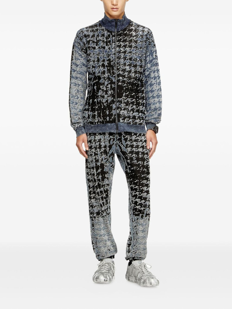 Diesel devoré-houndstooth elasticated trousers outlook