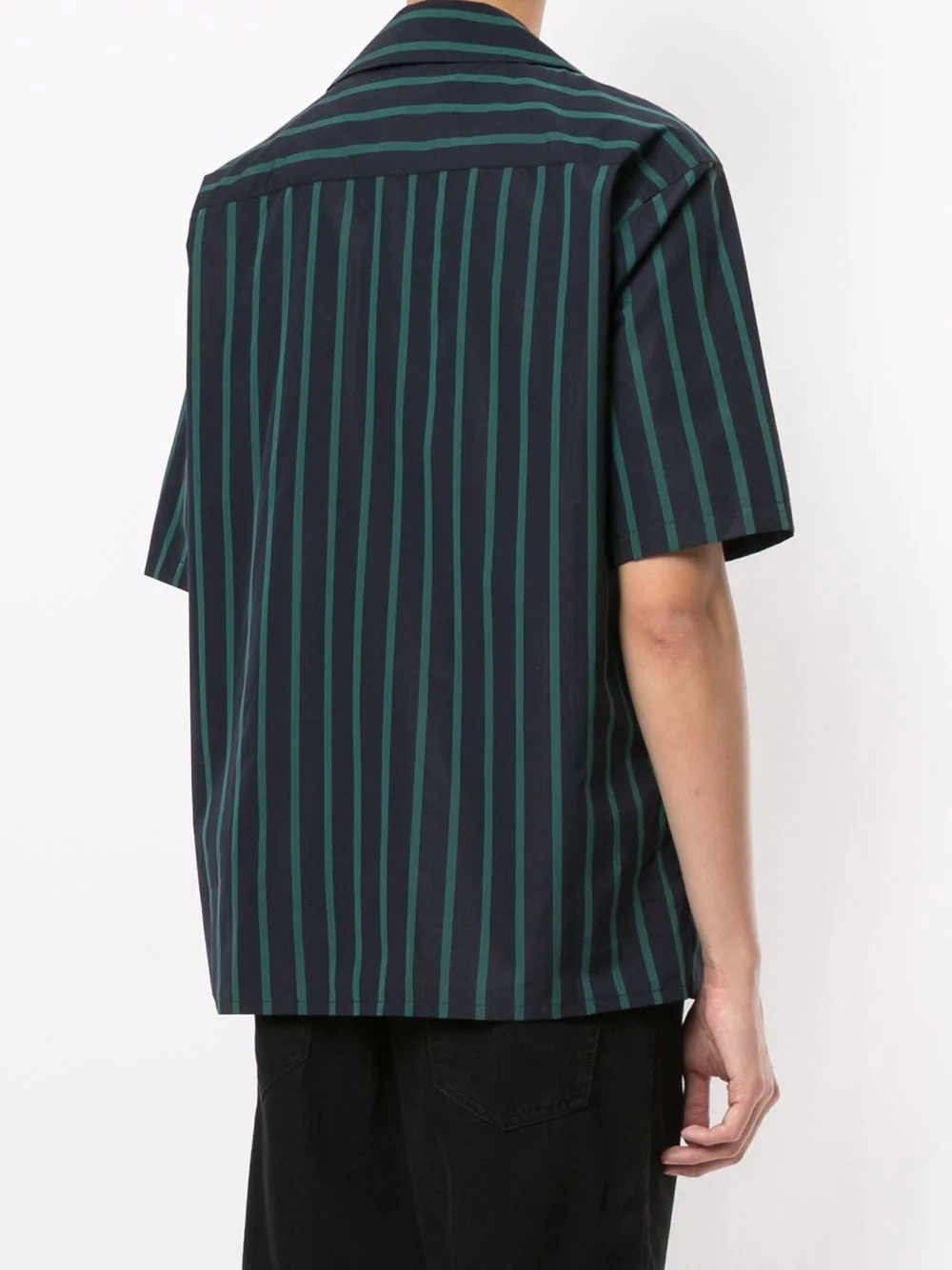 logo-print striped shirt - 4