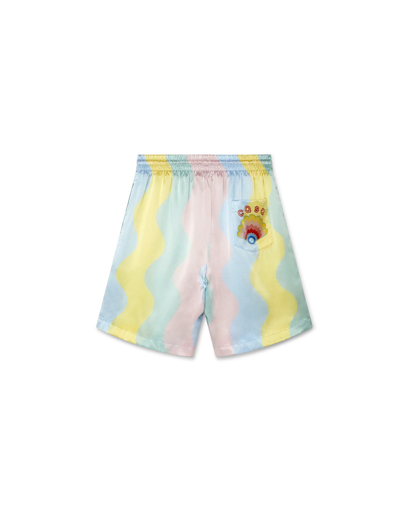 CASABLANCA Casa Shell Wave Silk Shorts outlook