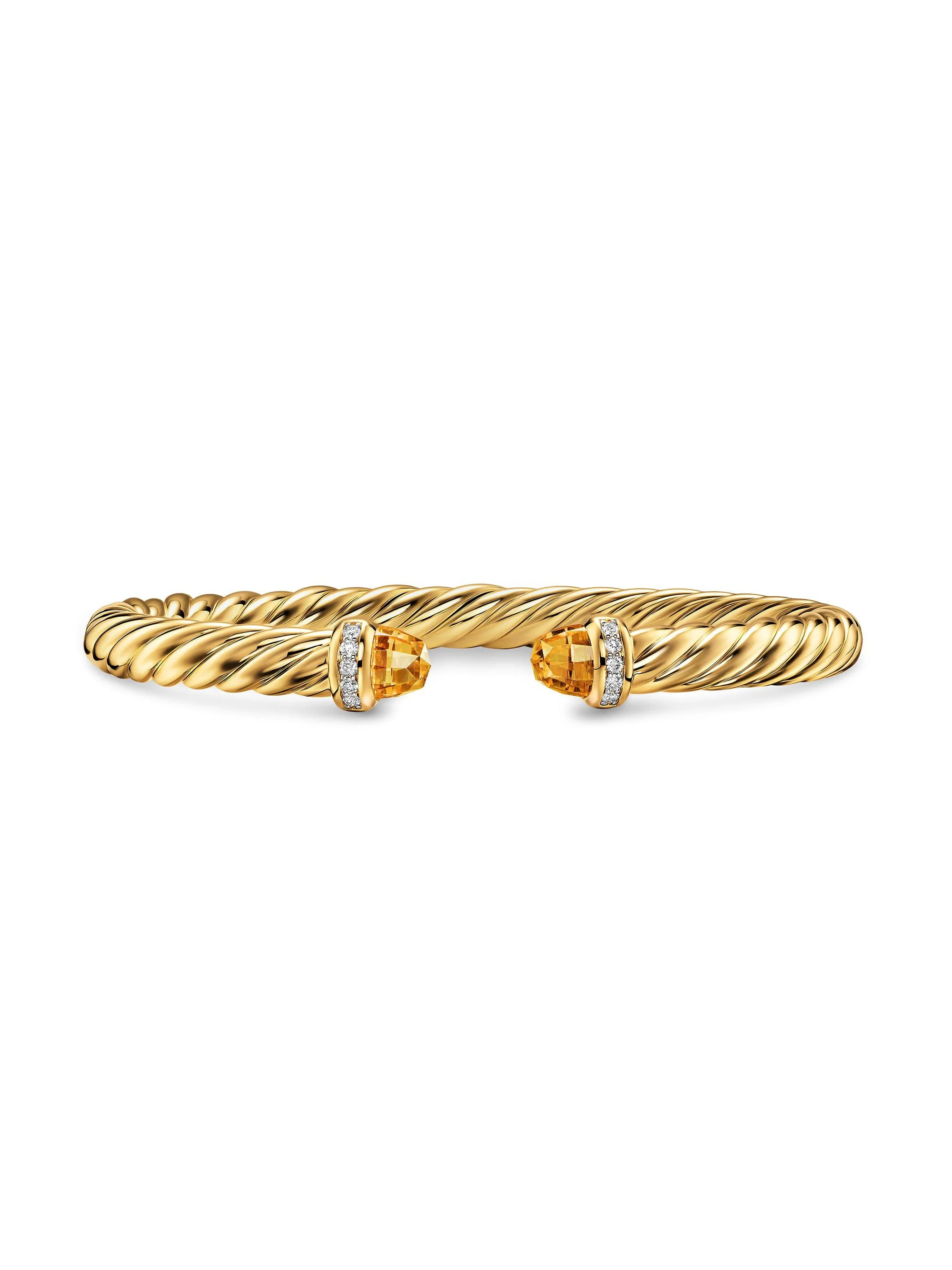 Women's Cablespira Flex Bracelet in 18K Yellow Gold - Citrine - 1