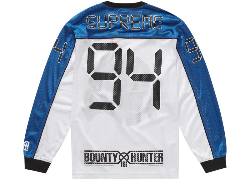 Supreme Supreme Bounty Hunter Mesh Moto Jersey White outlook