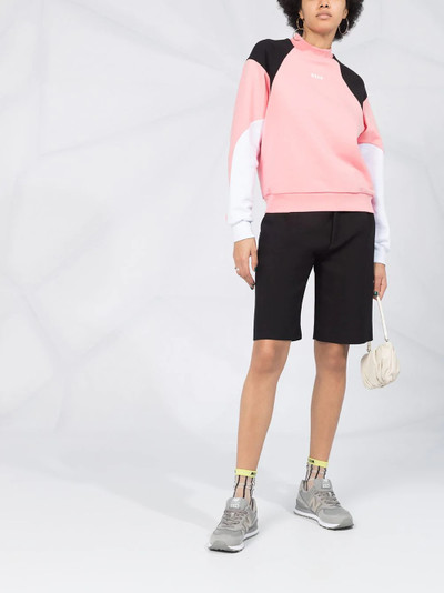 MSGM logo-print colour-block sweatshirt outlook