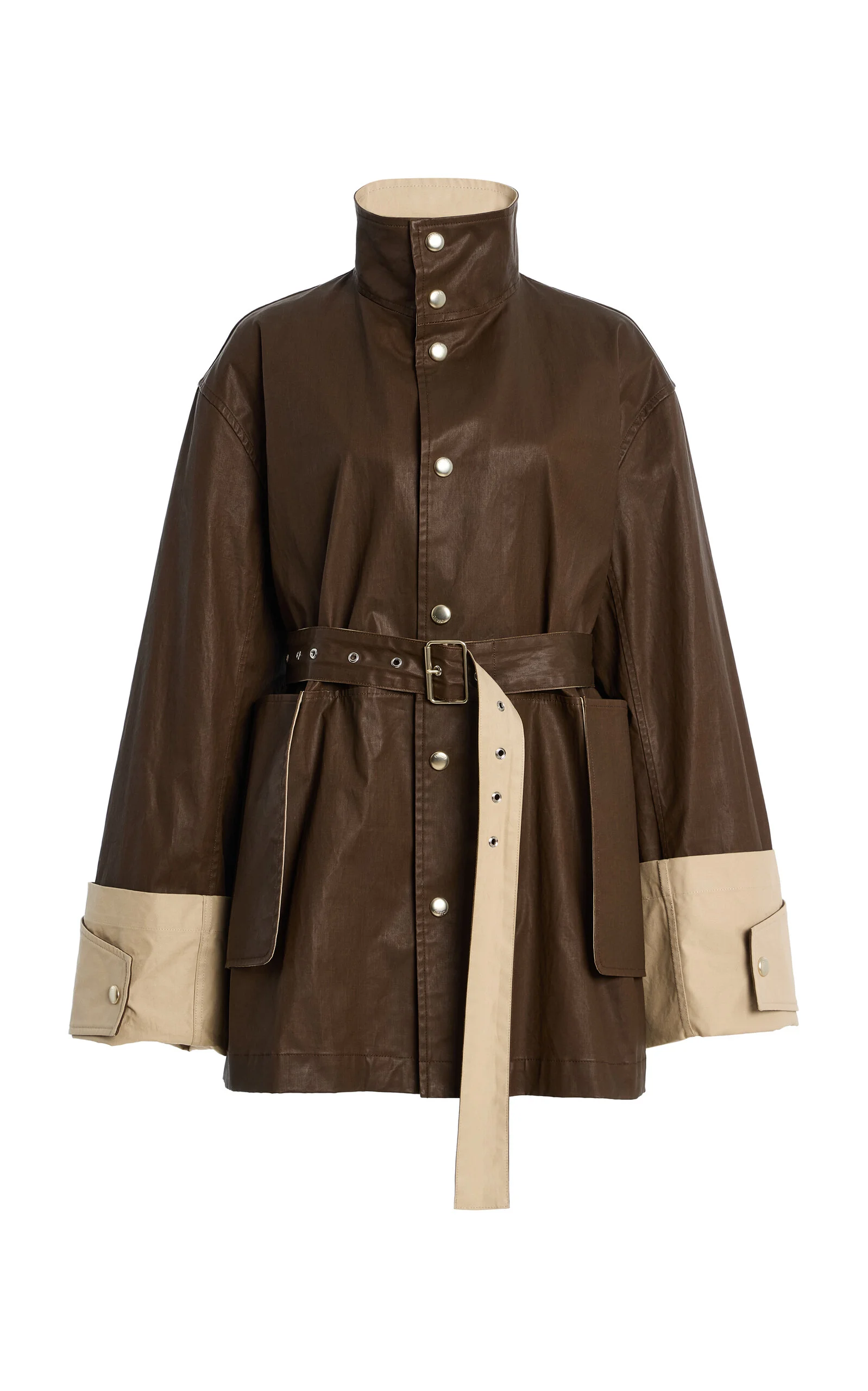 Asha Belted Cotton Coat - 1