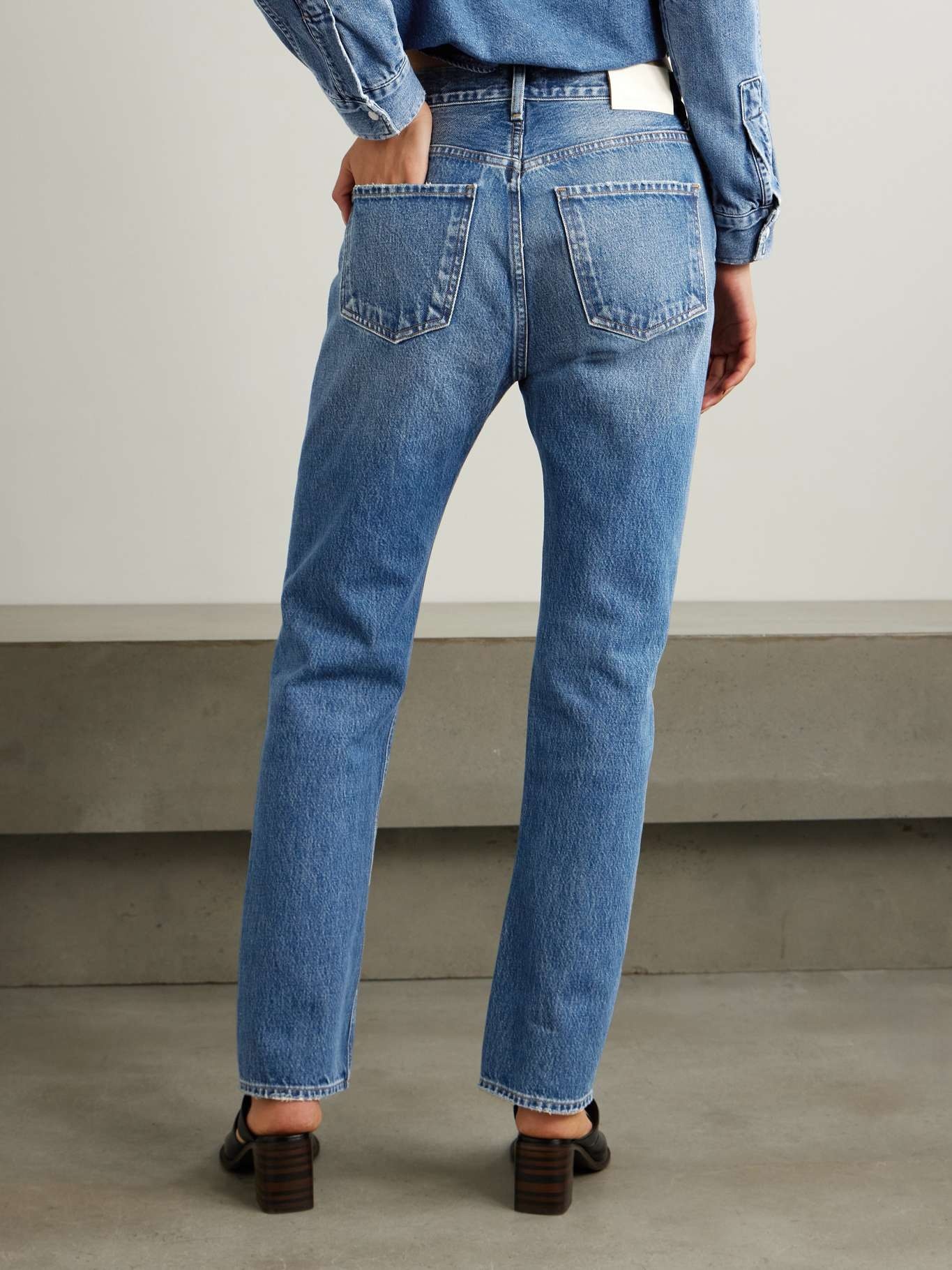 Blaine high-rise straight-leg jeans Mid denim - 4