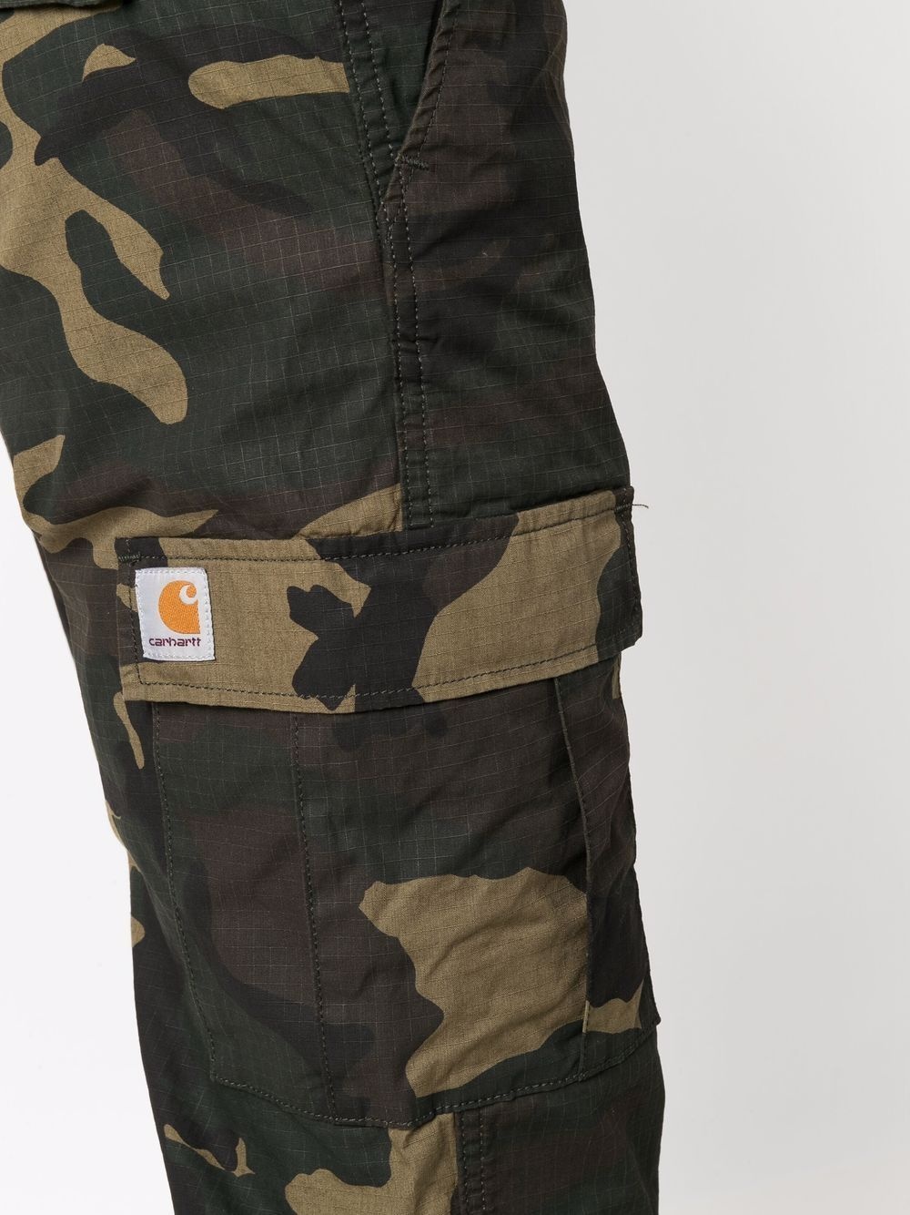 camouflage straight-leg trousers - 5