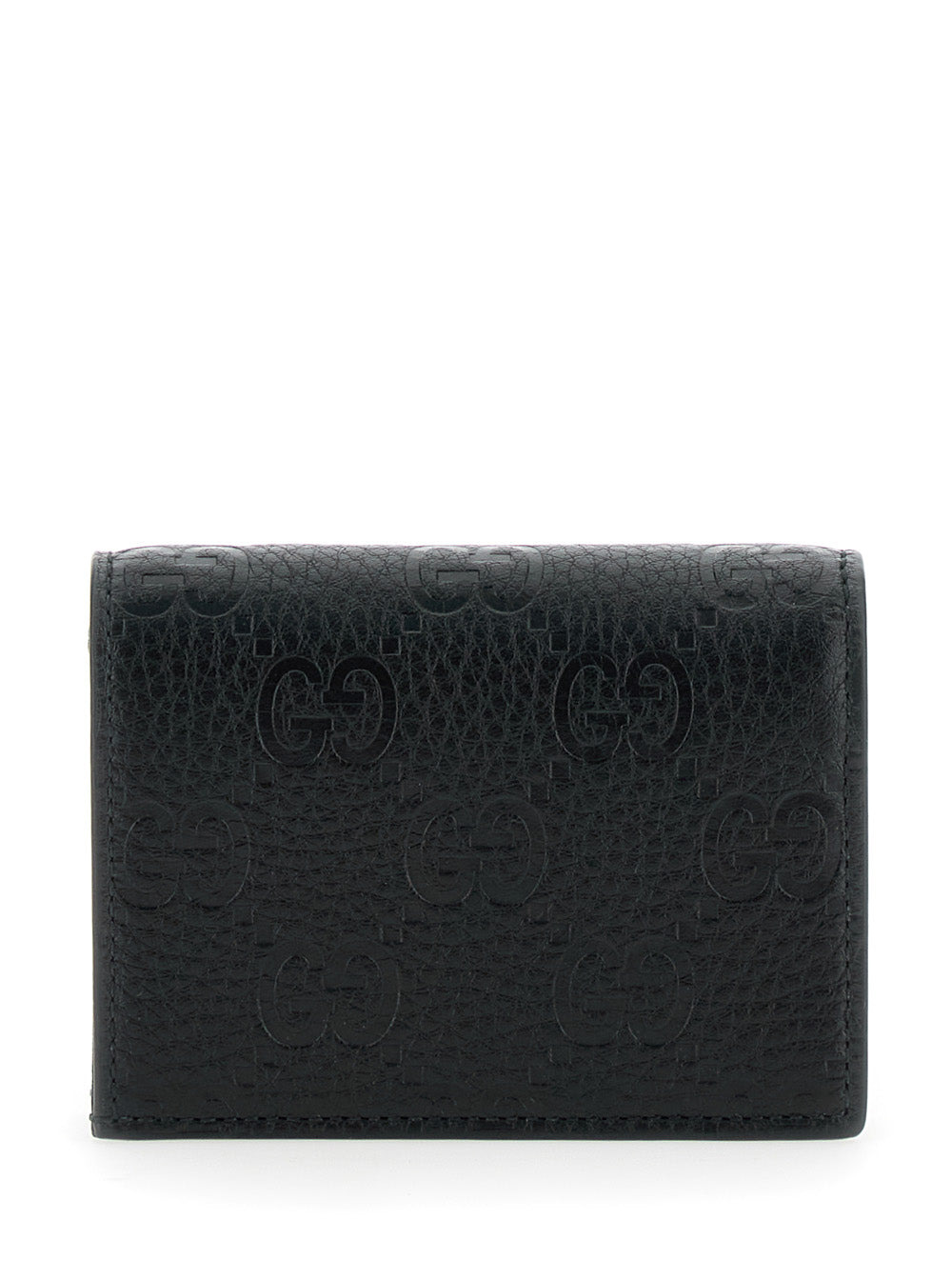 Gucci Women Black Wallet With All-Over Gg Logo In Grained Leather Woman - 4