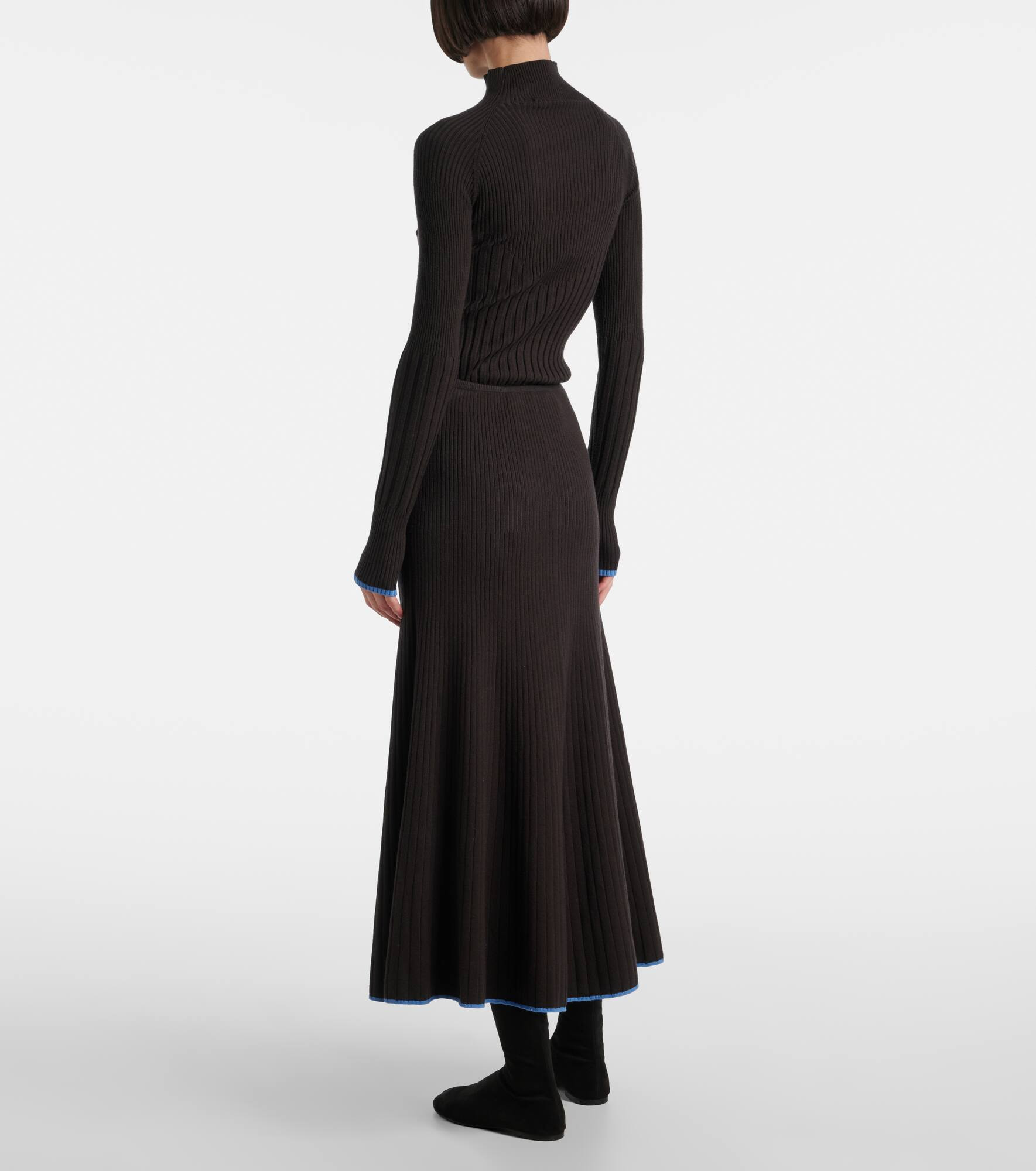 Carly ribbed-knit midi skirt - 3