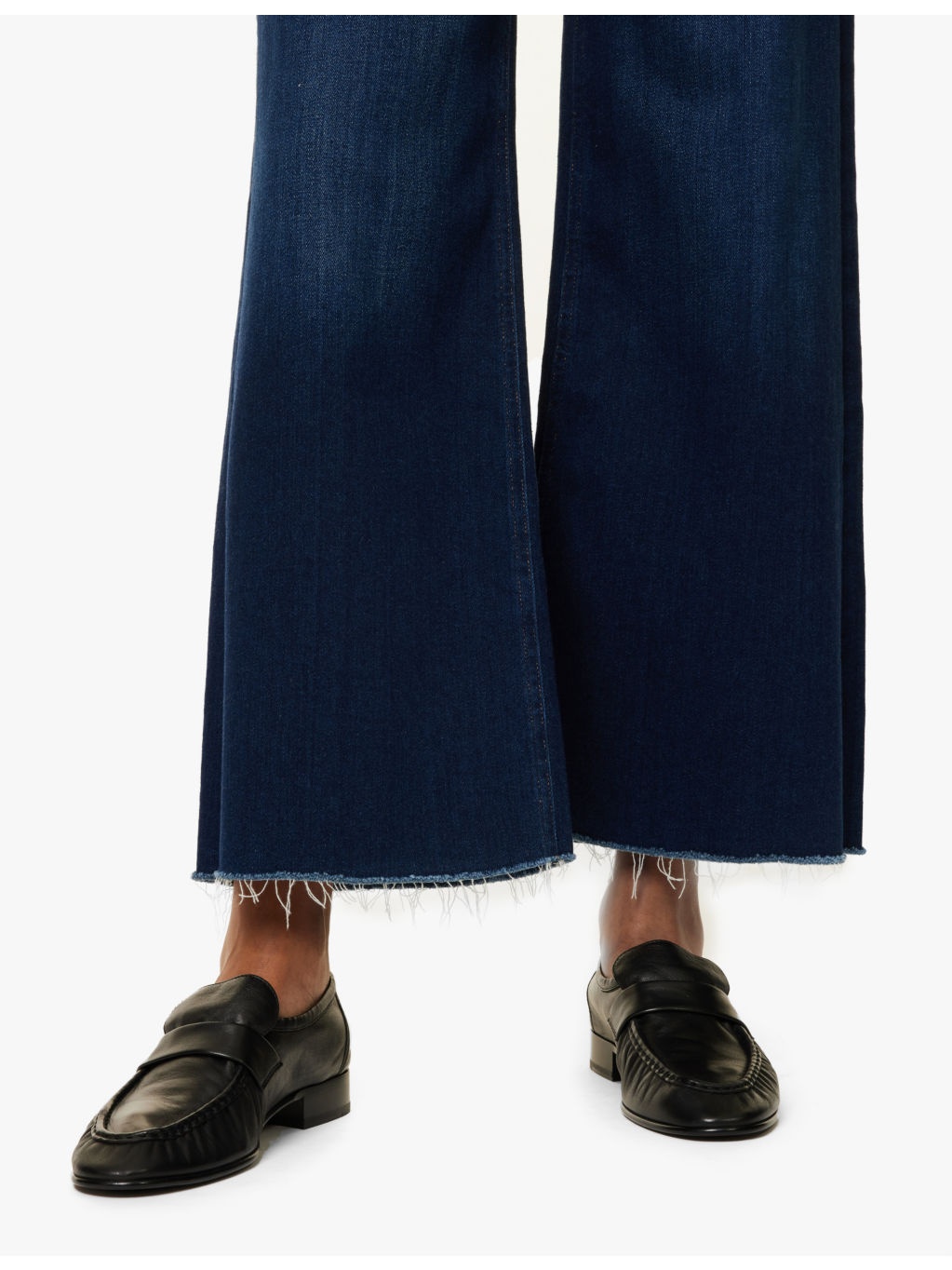 Lyra wide-crop-leg high-rise stretch-regenerative-denim blend jeans - 5