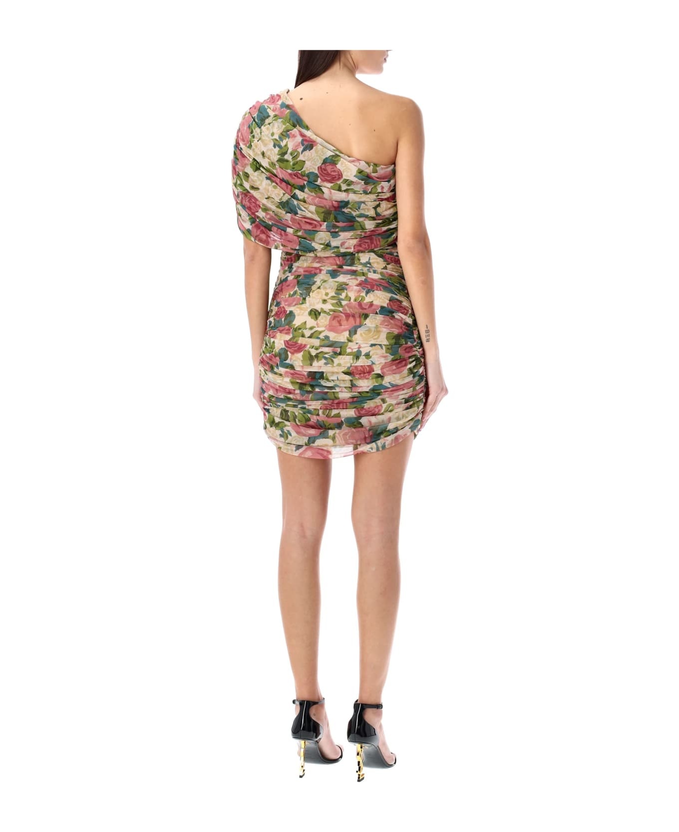 One Shoulder Draped Dress - 2