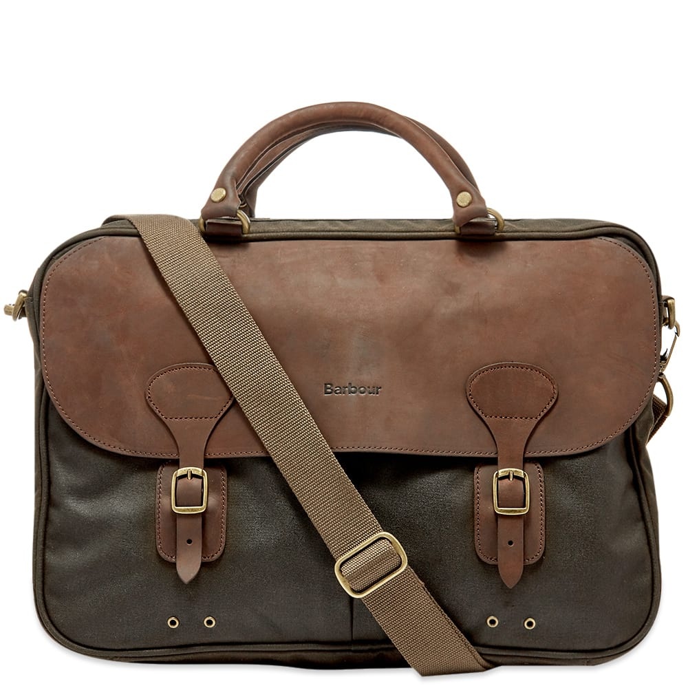 Barbour Wax Leather Briefcase - 1