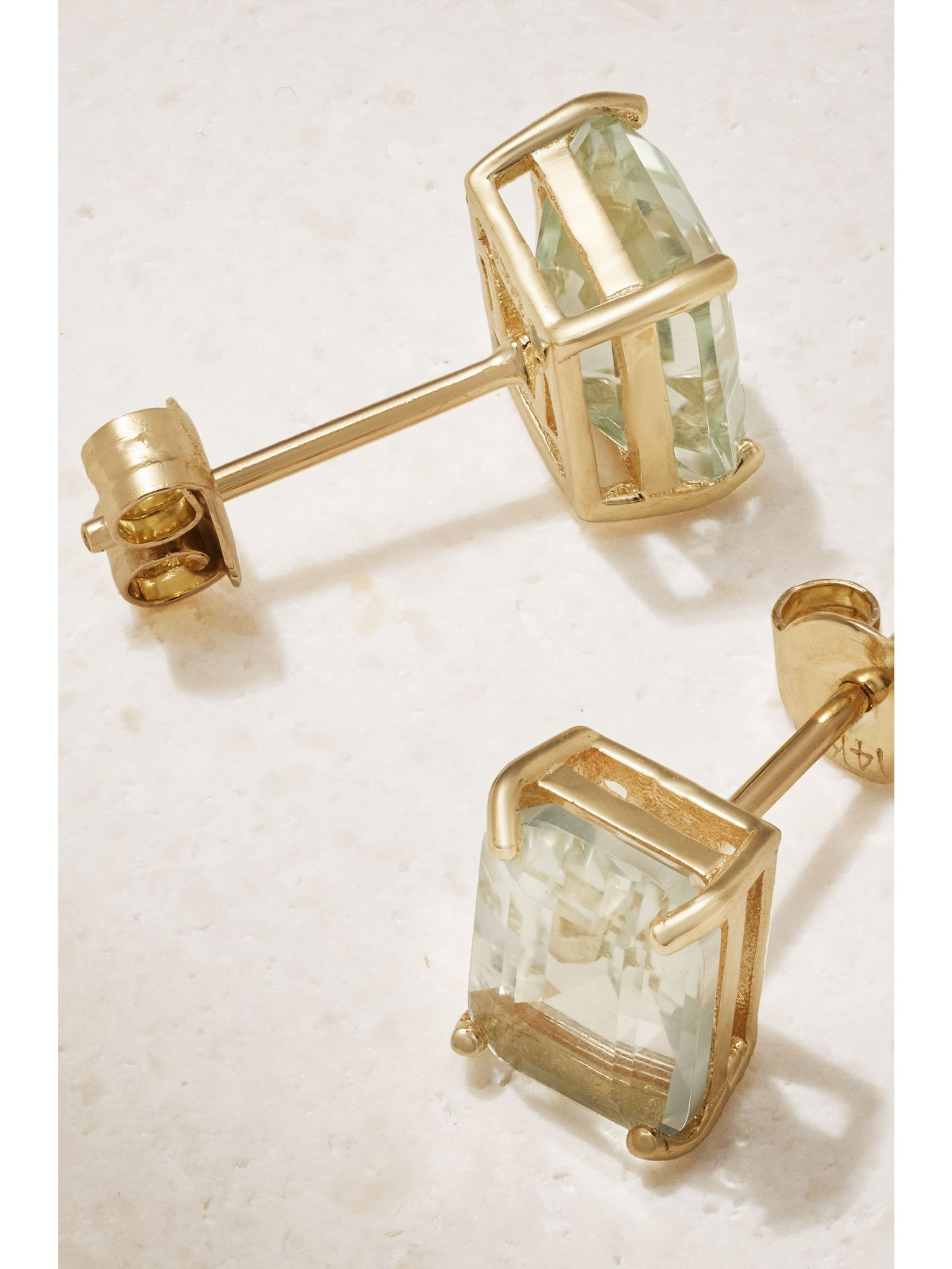 14-karat gold amethyst earrings Gold - 3