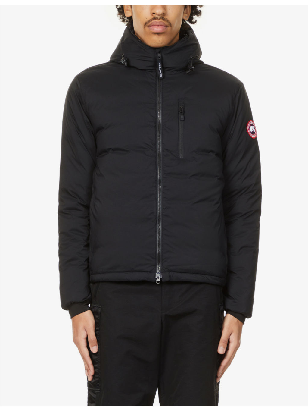Lodge logo-patch shell-down hooded puffer jacket - 4