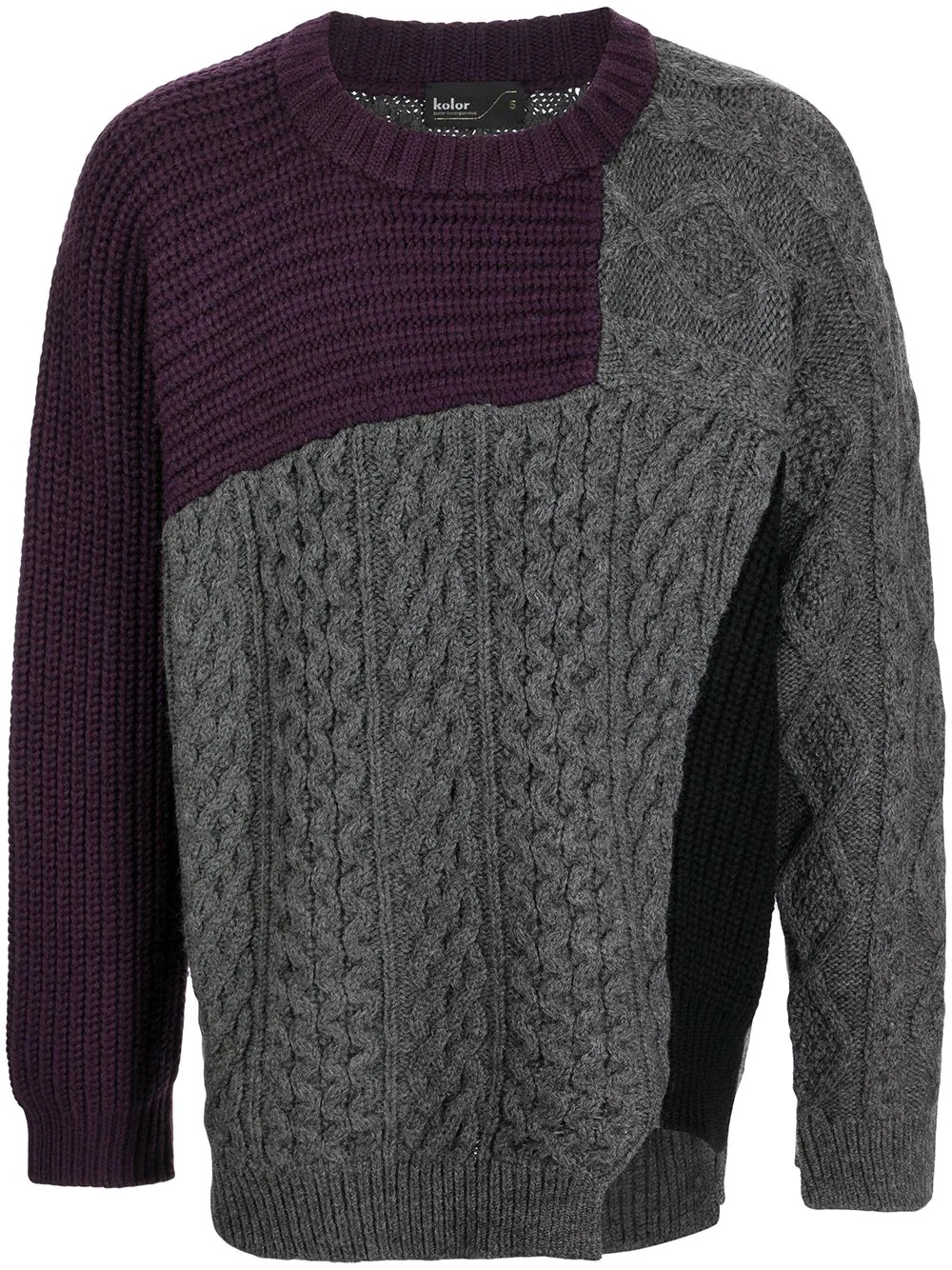 colour-block wool jumper - 1