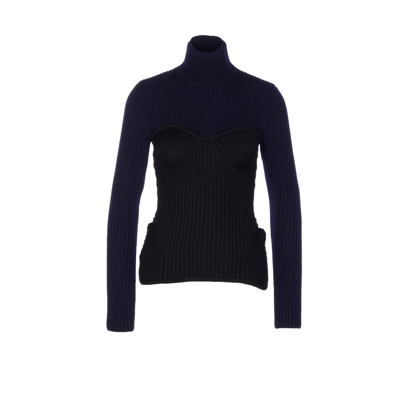 Jean Paul Gaultier Women Bicolor Stretch Sweater - 2