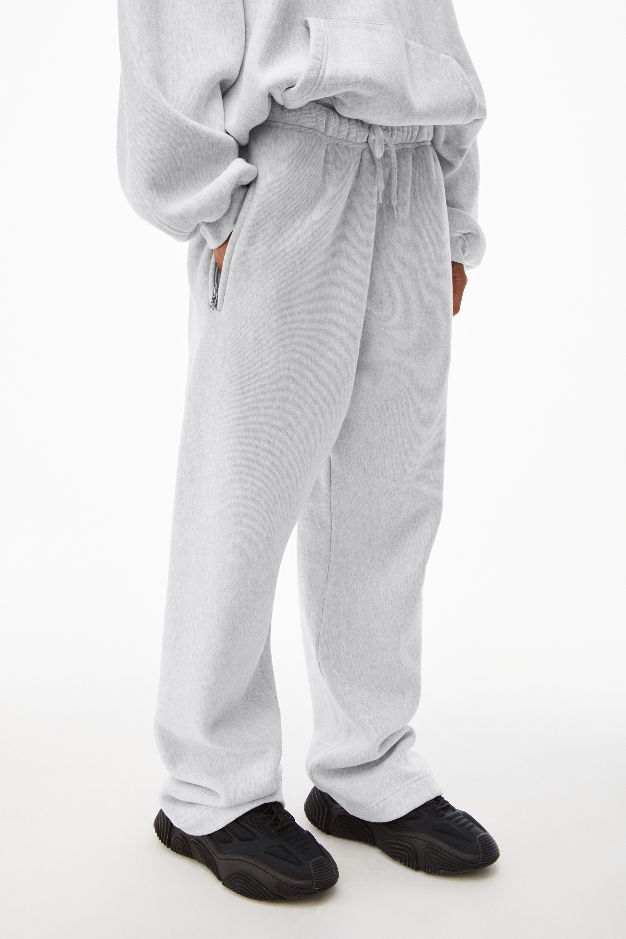 alexanderwang PUFF LOGO SWEATPANT IN STRUCTURED TERRY LIGHT