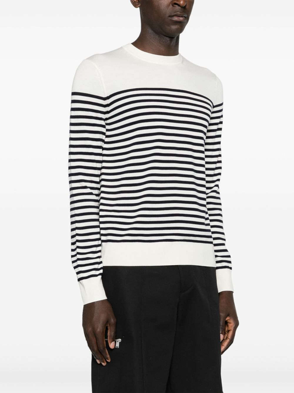 striped wool blend jumper - 3