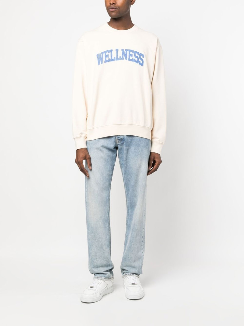 Sporty & Rich Wellness-appliquÃÂ© cotton sweatshirt outlook