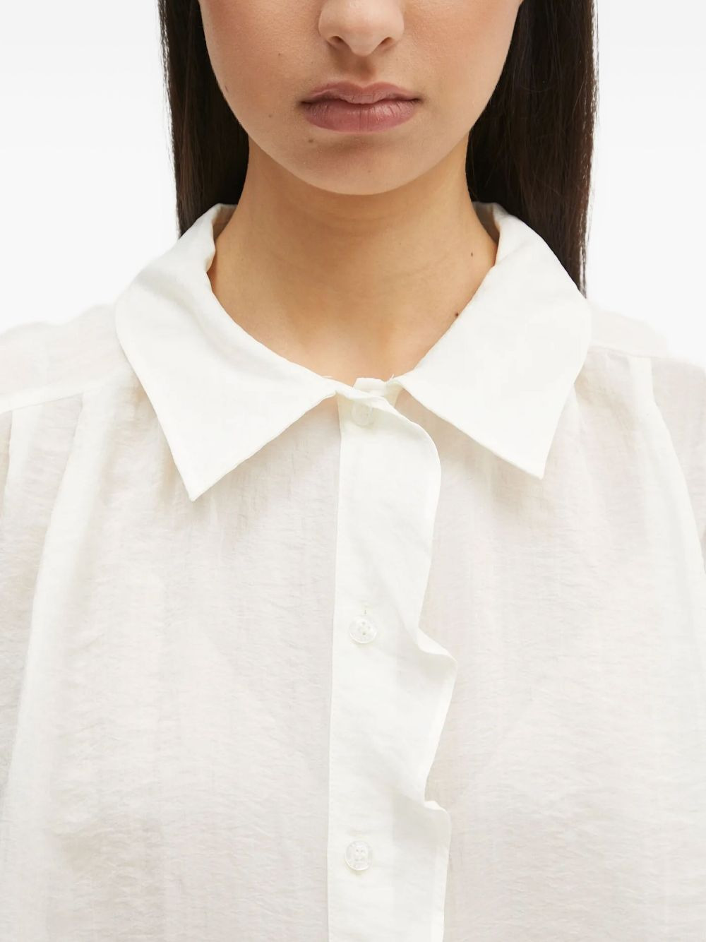 ruffled collared shirt - 5