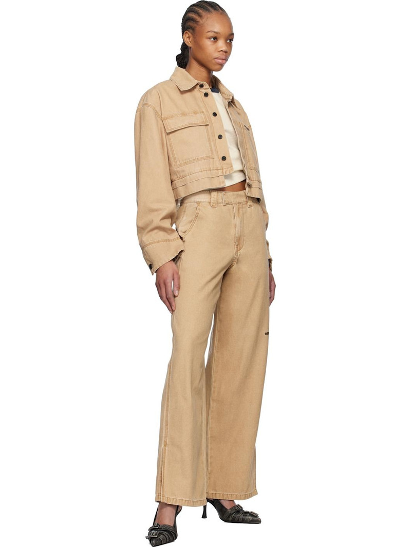 We11done Beige Cropped Work Jacket outlook