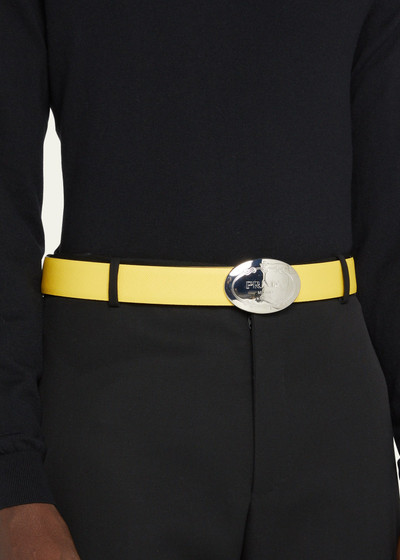 Prada Men's Saffiano Leather Belt Strap outlook