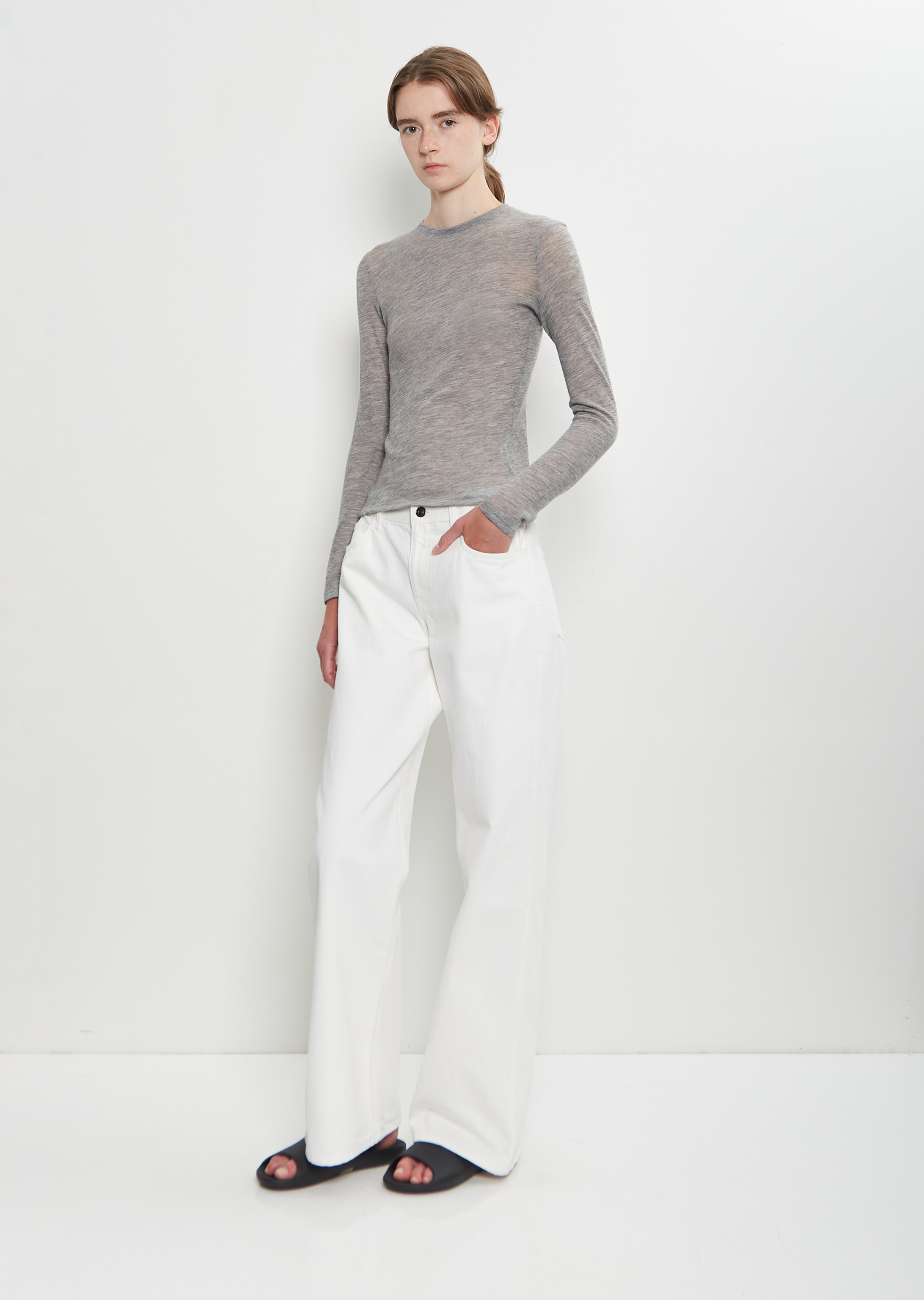 Eglitta Cotton Jean — White - 4
