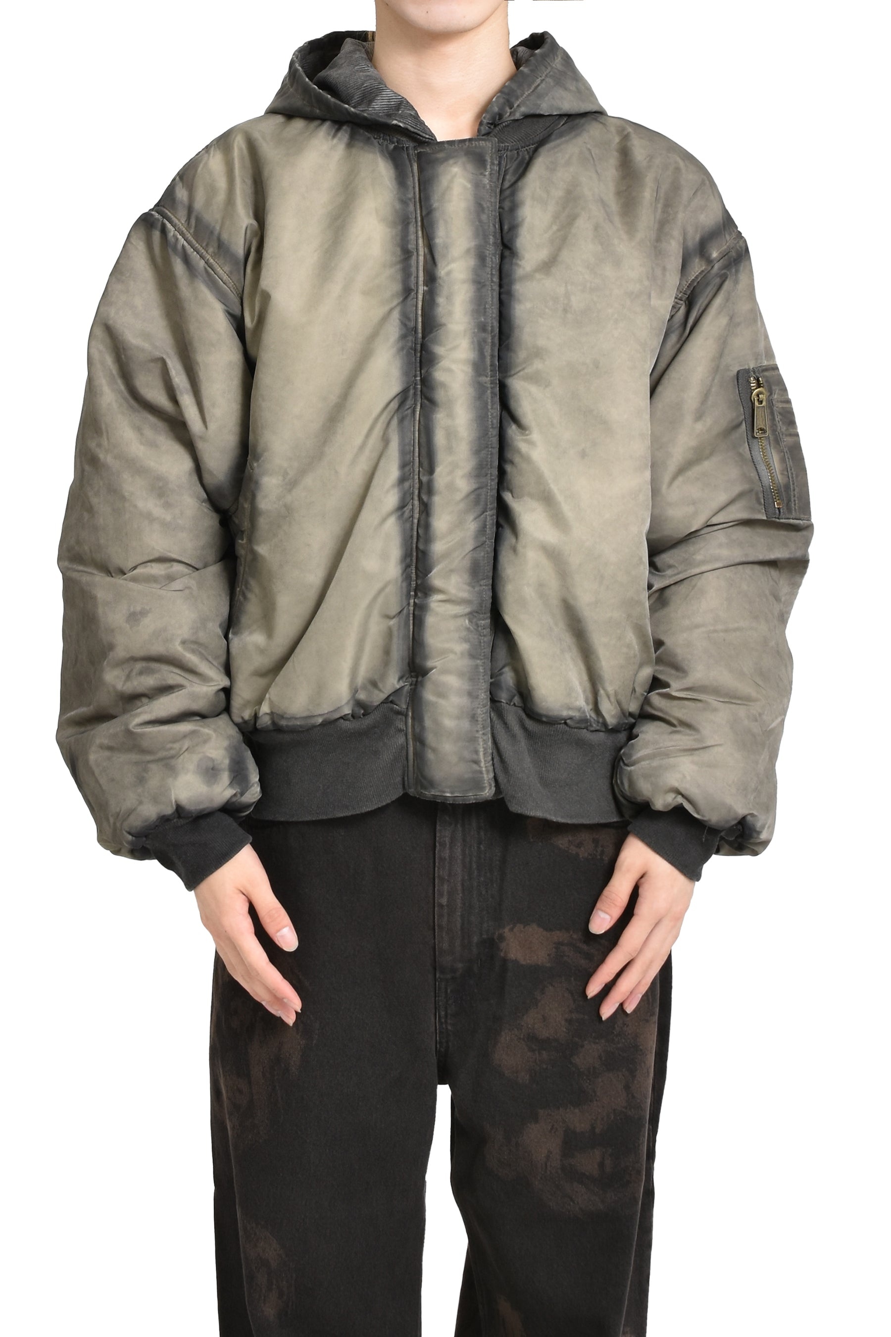NO/FAITH STUDIOS REVERSIBLE BOMBER JACKET -CORD INSIDE