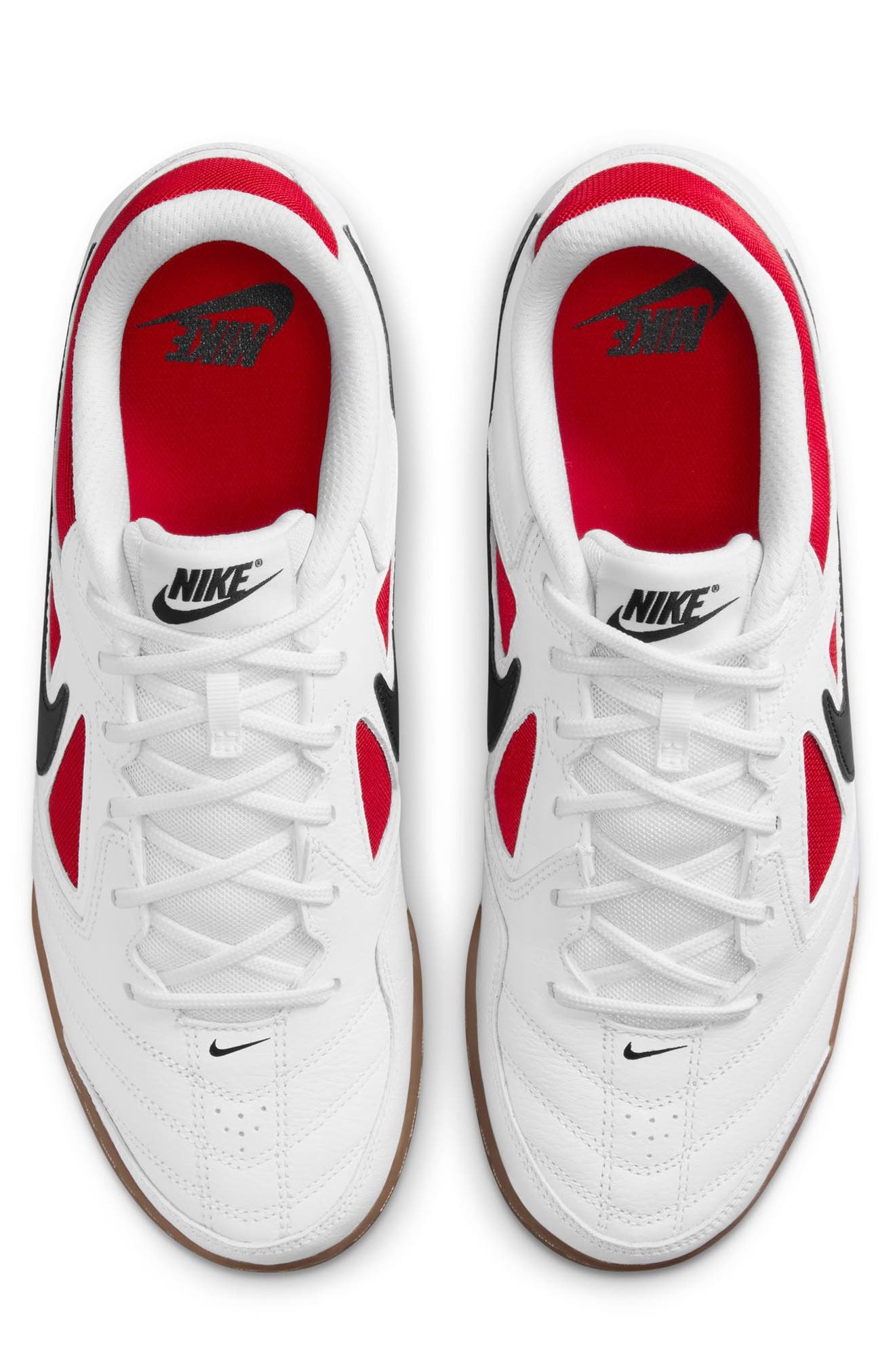 Nike Gato Soccer Sneaker in White/Black/Red/Dark Brown at Nordstrom - 3