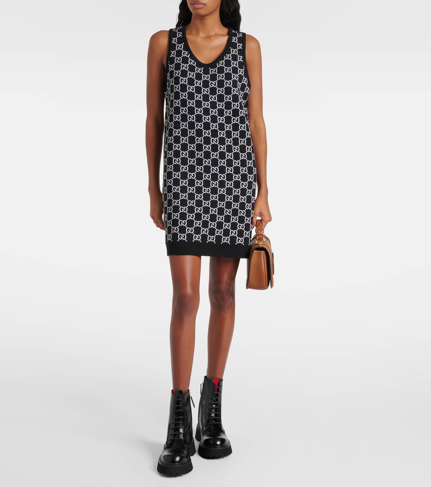 GG wool-blend jacquard minidress - 2
