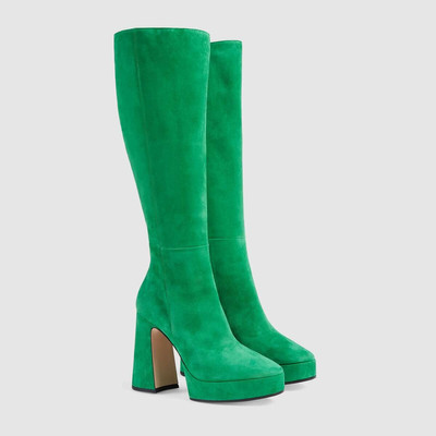 GUCCI Women's suede platform boot outlook