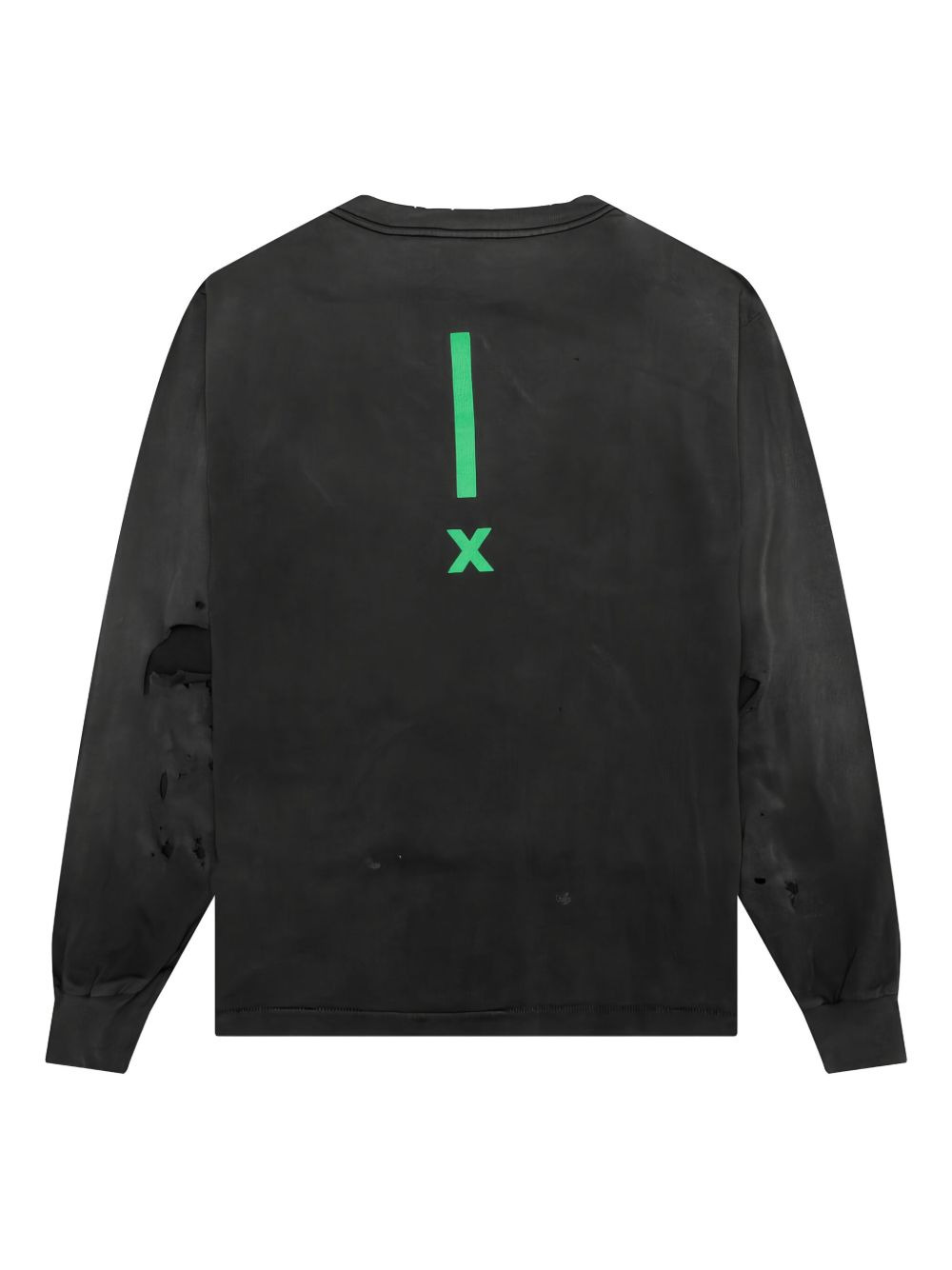 graphic-print distressed long-sleeve T-shirt - 2