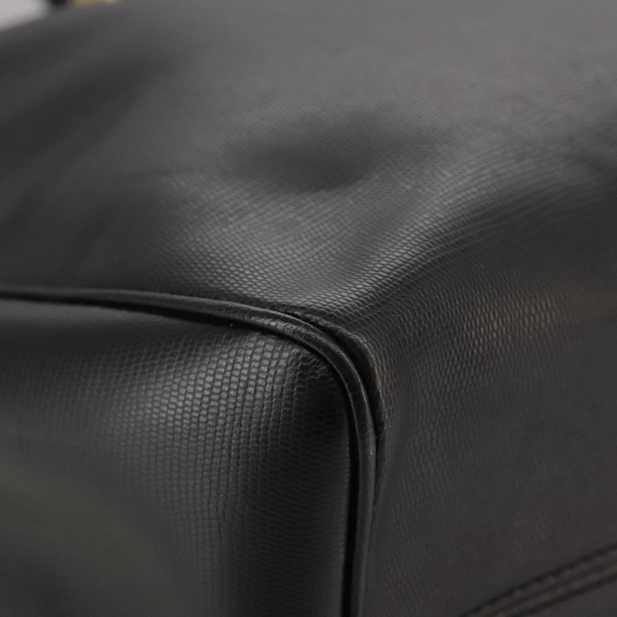 CELINE Hand Bag Leather Black Gold - 10