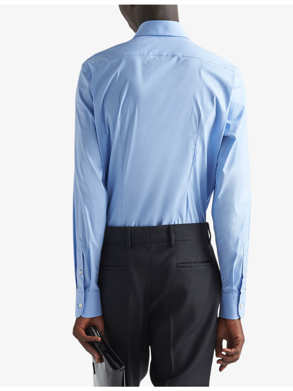 Pearl-embellished slim-fit cotton-blend shirt - 4