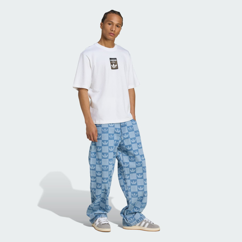 Monogram All Over Print Regular Denim Pants 4