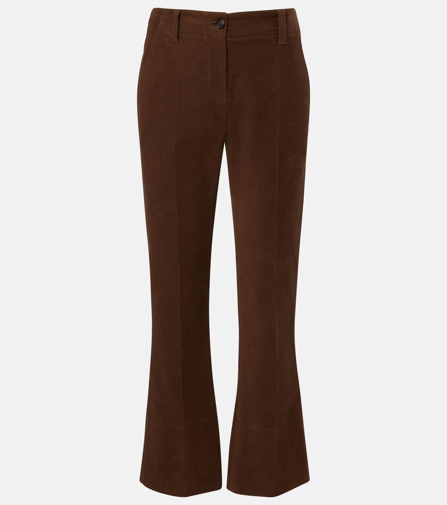 Cropped cotton flared pants - 1