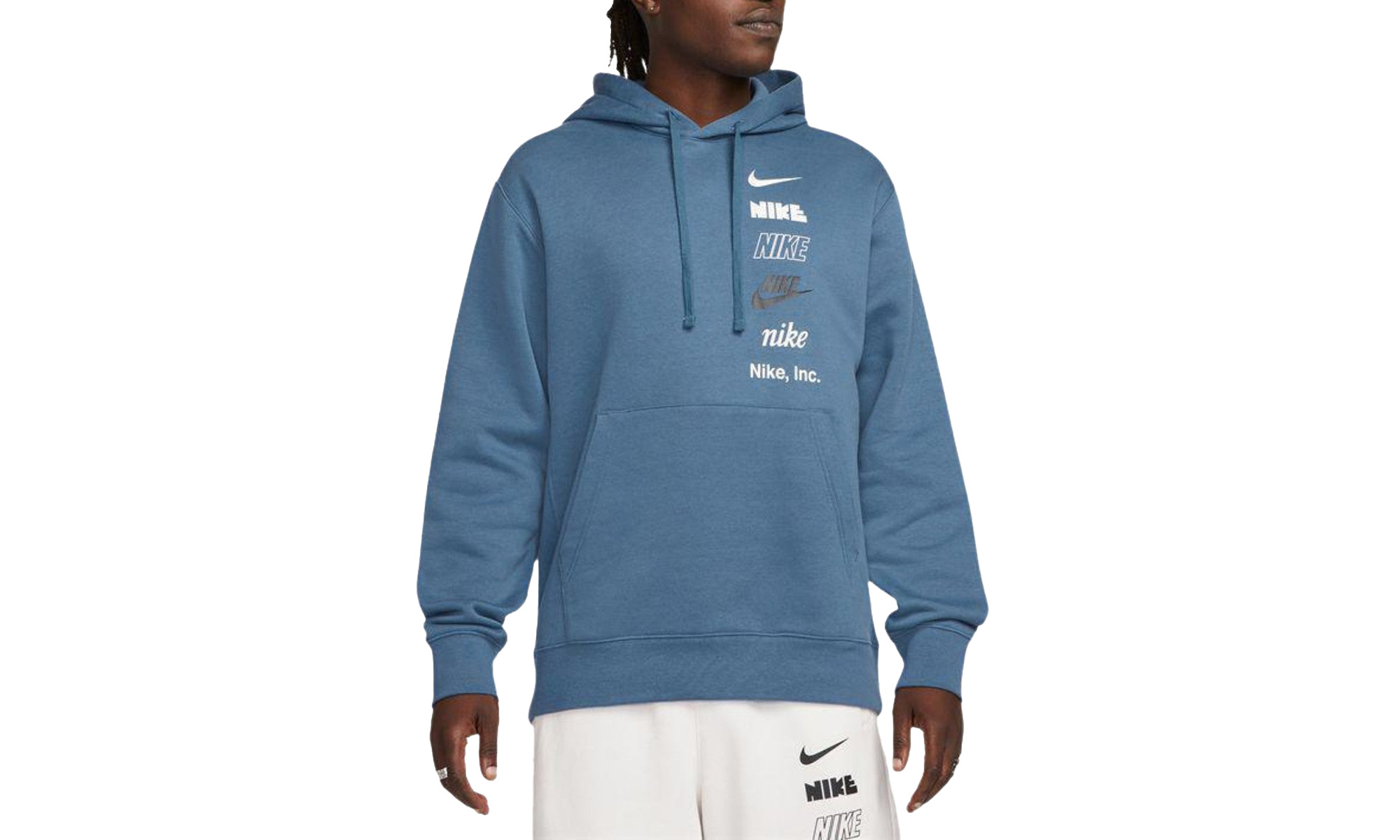 Sportswear Club Fleece Hoodie Mens Style "Diffused Blue" - 1