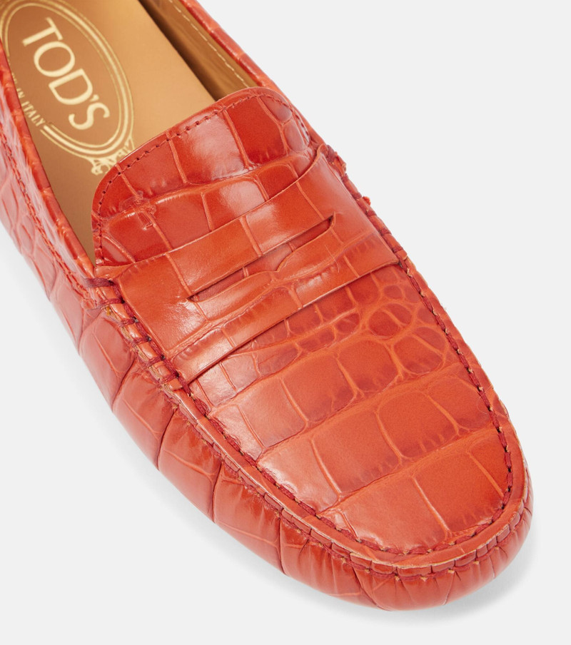 Gommino croc-effect leather loafers 6