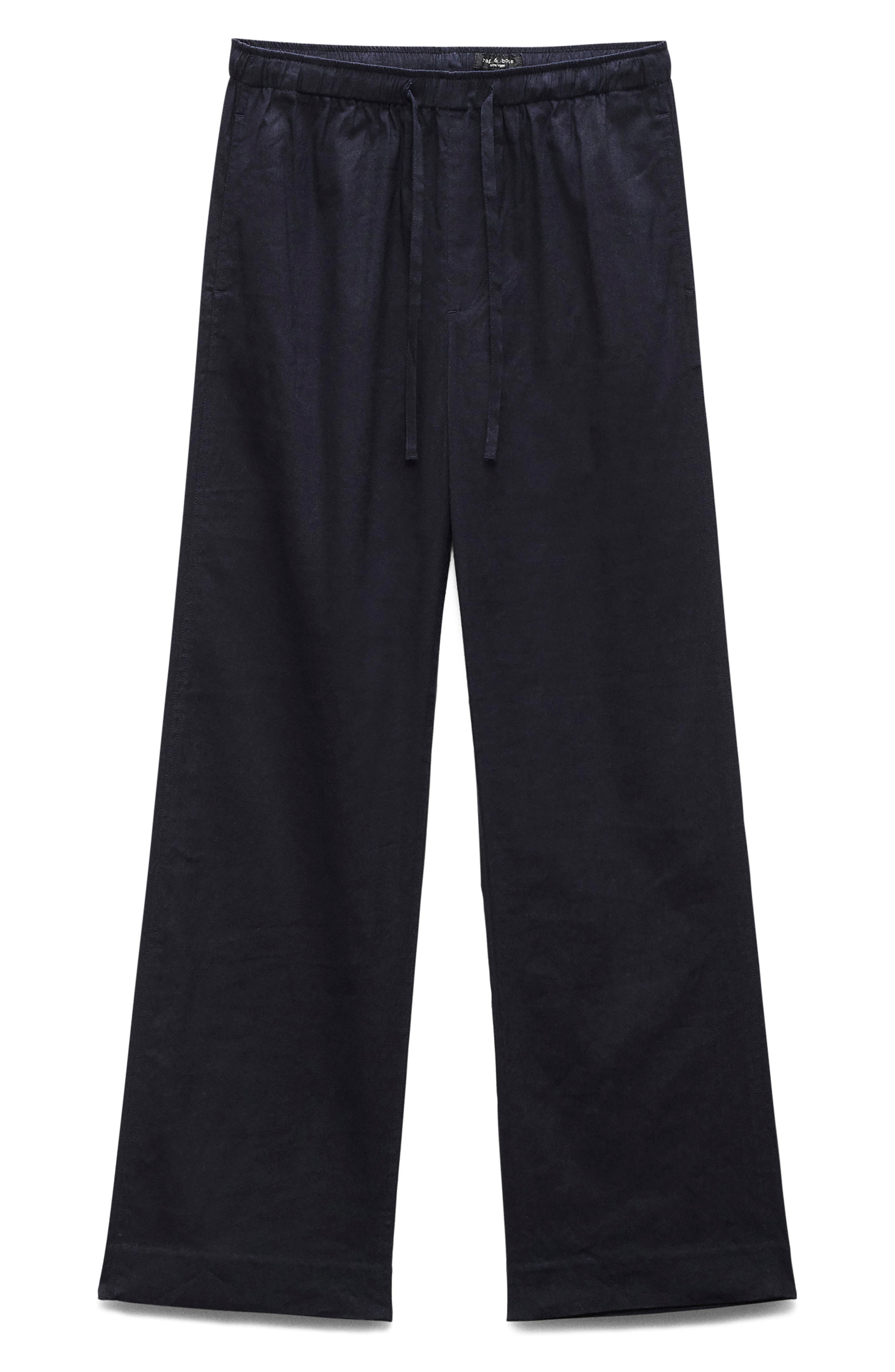 rag & bone Logan Drawstring Linen Blend Pants in Salute at Nordstrom - 4