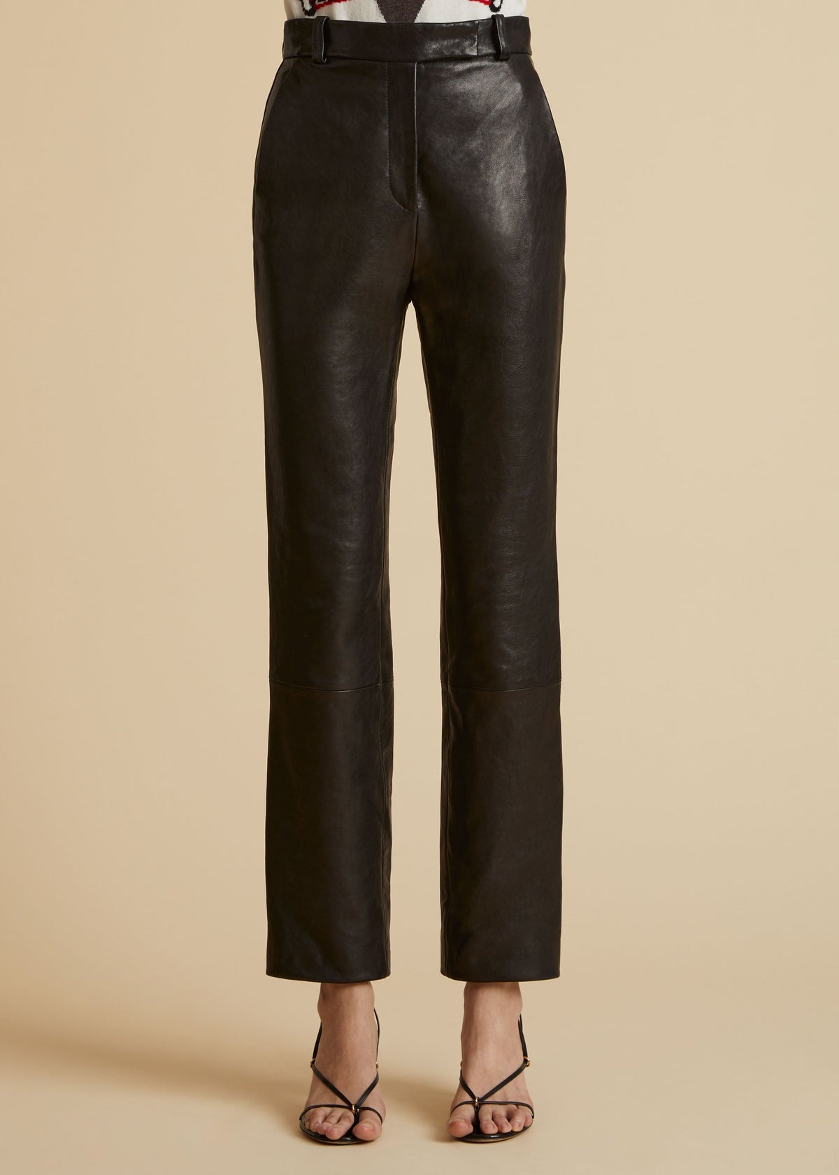 The Emile Pant in Black Leather - 1